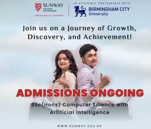 Admissions open in the best AI college in Nepal